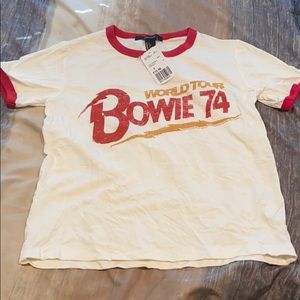 David Bowie Cropped Tshirt NWT